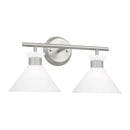 Two Light Bath<br /><span style="color:#4AB0CE;">Entrega: 4-10 dias en USA</span><br /><span style="color:#4AB0CE;font-size:60%;">PREGUNTE POR ENTREGA EN PANAMA</span><br />Collection: Belcarra<br />Finish: Brushed Steel