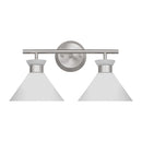 Two Light Bath<br /><span style="color:#4AB0CE;">Entrega: 4-10 dias en USA</span><br /><span style="color:#4AB0CE;font-size:60%;">PREGUNTE POR ENTREGA EN PANAMA</span><br />Collection: Belcarra<br />Finish: Brushed Steel