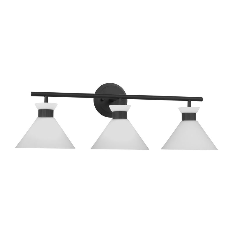 Three Light Bath<br /><span style="color:#4AB0CE;">Entrega: 4-10 dias en USA</span><br /><span style="color:#4AB0CE;font-size:60%;">PREGUNTE POR ENTREGA EN PANAMA</span><br />Collection: Belcarra<br />Finish: Midnight Black