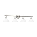 Four Light Bath<br /><span style="color:#4AB0CE;">Entrega: 4-10 dias en USA</span><br /><span style="color:#4AB0CE;font-size:60%;">PREGUNTE POR ENTREGA EN PANAMA</span><br />Collection: Belcarra<br />Finish: Brushed Steel