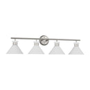Four Light Bath<br /><span style="color:#4AB0CE;">Entrega: 4-10 dias en USA</span><br /><span style="color:#4AB0CE;font-size:60%;">PREGUNTE POR ENTREGA EN PANAMA</span><br />Collection: Belcarra<br />Finish: Brushed Steel