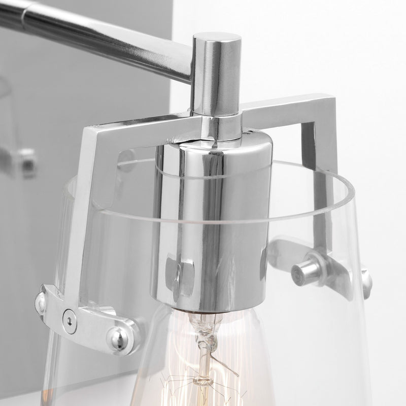 One Light Wall Sconce<br /><span style="color:#4AB0CE;">Entrega: 4-10 dias en USA</span><br /><span style="color:#4AB0CE;font-size:60%;">PREGUNTE POR ENTREGA EN PANAMA</span><br />Collection: Crofton<br />Finish: Chrome