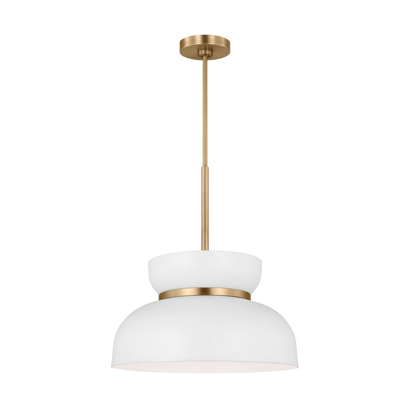 One Light Pendant<br /><span style="color:#4AB0CE;">Entrega: 4-10 dias en USA</span><br /><span style="color:#4AB0CE;font-size:60%;">PREGUNTE POR ENTREGA EN PANAMA</span><br />Collection: Pemberton<br />Finish: Matte White