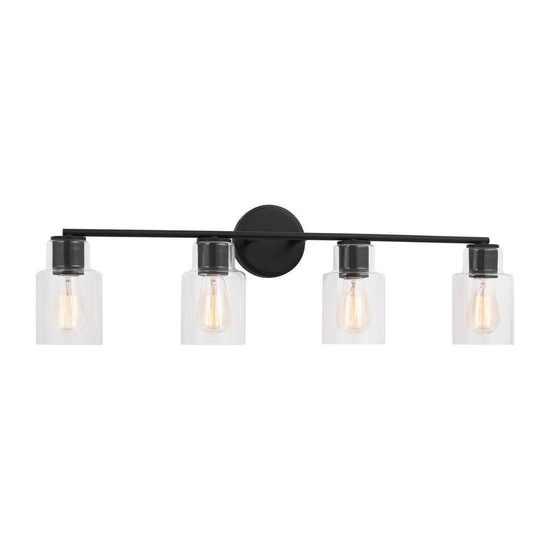 Four Light Bath<br /><span style="color:#4AB0CE;">Entrega: 4-10 dias en USA</span><br /><span style="color:#4AB0CE;font-size:60%;">PREGUNTE POR ENTREGA EN PANAMA</span><br />Collection: Sayward<br />Finish: Midnight Black