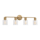Four Light Bath<br /><span style="color:#4AB0CE;">Entrega: 7-8 semanas en USA</span><br /><span style="color:#4AB0CE;font-size:60%;">PREGUNTE POR ENTREGA EN PANAMA</span><br />Collection: Sayward<br />Finish: Satin Brass
