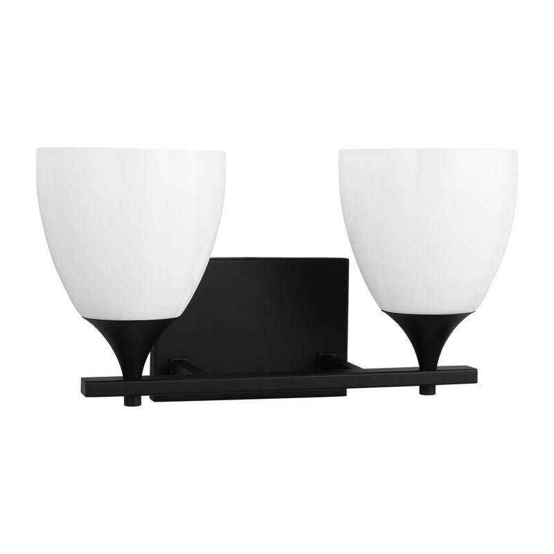 Two Light Bath<br /><span style="color:#4AB0CE;">Entrega: 2-3 semanas en USA</span><br /><span style="color:#4AB0CE;font-size:60%;">PREGUNTE POR ENTREGA EN PANAMA</span><br />Collection: Toffino<br />Finish: Midnight Black