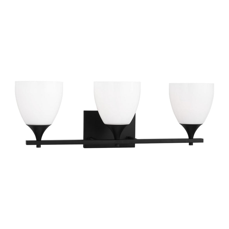 Three Light Bath<br /><span style="color:#4AB0CE;">Entrega: 4-10 dias en USA</span><br /><span style="color:#4AB0CE;font-size:60%;">PREGUNTE POR ENTREGA EN PANAMA</span><br />Collection: Toffino<br />Finish: Midnight Black