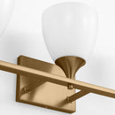 Three Light Bath<br /><span style="color:#4AB0CE;">Entrega: 4-10 dias en USA</span><br /><span style="color:#4AB0CE;font-size:60%;">PREGUNTE POR ENTREGA EN PANAMA</span><br />Collection: Toffino<br />Finish: Satin Brass