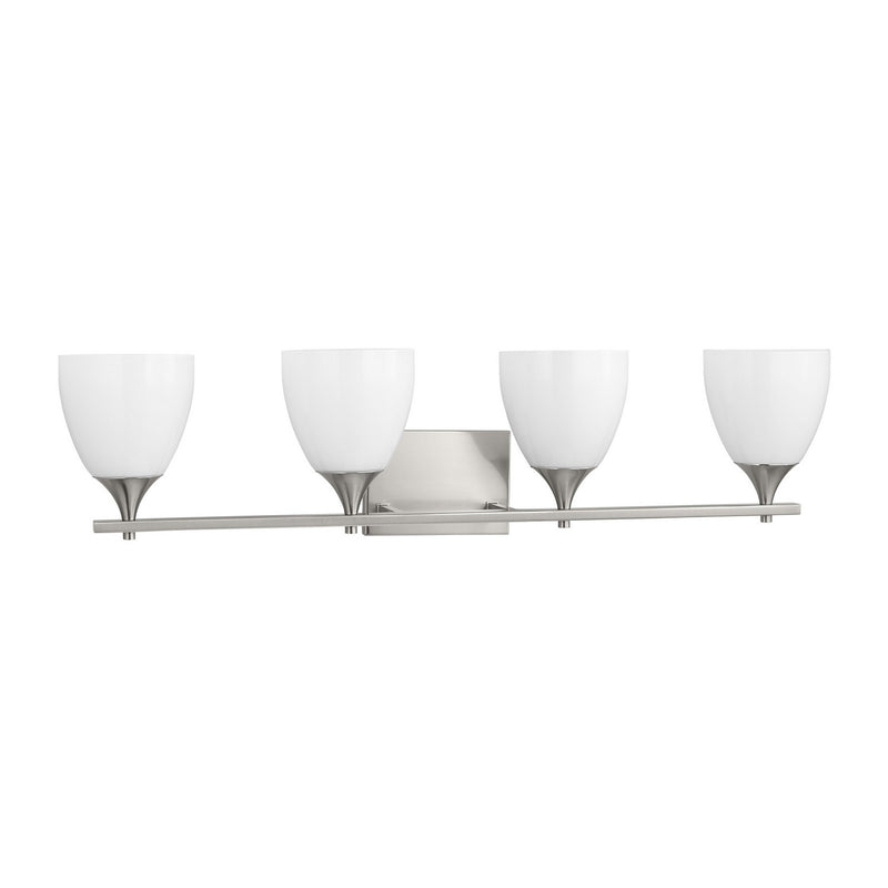 Four Light Bath<br /><span style="color:#4AB0CE;">Entrega: 4-10 dias en USA</span><br /><span style="color:#4AB0CE;font-size:60%;">PREGUNTE POR ENTREGA EN PANAMA</span><br />Collection: Toffino<br />Finish: Brushed Steel