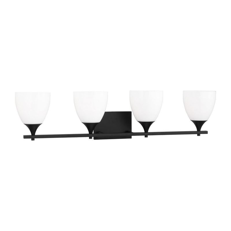 Four Light Bath<br /><span style="color:#4AB0CE;">Entrega: 4-10 dias en USA</span><br /><span style="color:#4AB0CE;font-size:60%;">PREGUNTE POR ENTREGA EN PANAMA</span><br />Collection: Toffino<br />Finish: Midnight Black