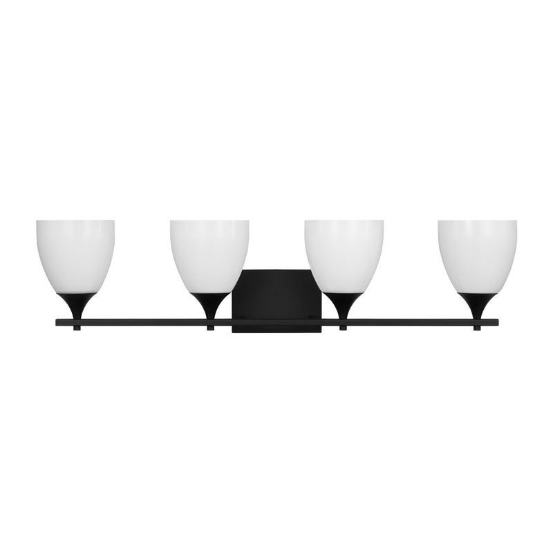 Visual Comfort Studio - DJV1024MBK - Four Light Bath - Toffino - Midnight Black