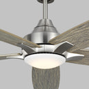 Generation Lighting - 5LWDSM60BSLGD - 60" Ceiling Fan - Lowden - Brushed Steel