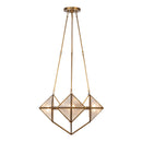 Four Light Chandelier<br /><span style="color:#4AB0CE;">Entrega: 4-10 dias en USA</span><br /><span style="color:#4AB0CE;font-size:60%;">PREGUNTE POR ENTREGA EN PANAMA</span><br />Collection: Cairo<br />Finish: Ribbed Glass/Vintage Brass