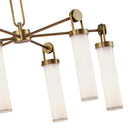 Alora - CH355632VBGO - Six Light Chandelier - Wynwood - Vintage Brass/Glossy Opal