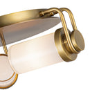 Three Light Flush Mount<br /><span style="color:#4AB0CE;">Entrega: 4-10 dias en USA</span><br /><span style="color:#4AB0CE;font-size:60%;">PREGUNTE POR ENTREGA EN PANAMA</span><br />Collection: Wynwood<br />Finish: Vintage Brass/Glossy Opal
