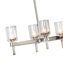 Alora - LP338052PNCC - Ten Light Linear Pendant - Lucian - Polished Nickel/Clear Crystal