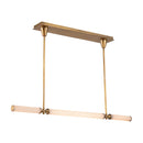 LED Linear Pendant<br /><span style="color:#4AB0CE;">Entrega: 4-10 dias en USA</span><br /><span style="color:#4AB0CE;font-size:60%;">PREGUNTE POR ENTREGA EN PANAMA</span><br />Collection: Edwin<br />Finish: Vintage Brass/Frosted Ribbed Glass