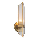One Light Wall Sconce<br /><span style="color:#4AB0CE;">Entrega: 4-10 dias en USA</span><br /><span style="color:#4AB0CE;font-size:60%;">PREGUNTE POR ENTREGA EN PANAMA</span><br />Collection: Cairo<br />Finish: Ribbed Glass/Vintage Brass
