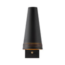 One Light Wall Sconce<br /><span style="color:#4AB0CE;">Entrega: 2-3 semanas en USA</span><br /><span style="color:#4AB0CE;font-size:60%;">PREGUNTE POR ENTREGA EN PANAMA</span><br />Collection: Brickell<br />Finish: Matte Black/Hazelnut Leather