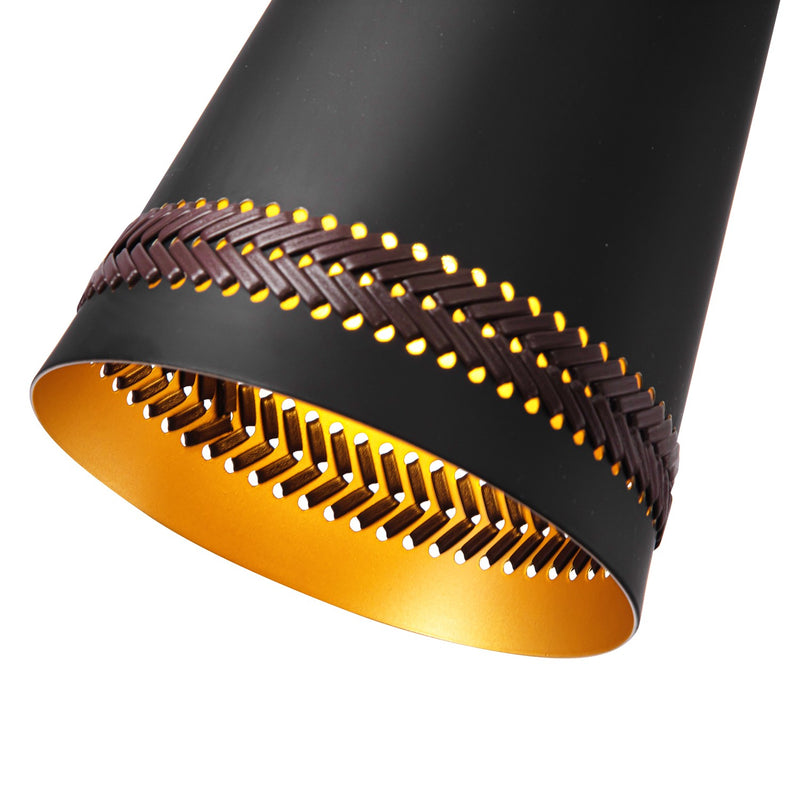 Alora - WV342105MBHL - One Light Wall Sconce - Brickell - Matte Black/Hazelnut Leather