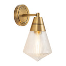 One Light Wall Sconce<br /><span style="color:#4AB0CE;">Entrega: 4-10 dias en USA</span><br /><span style="color:#4AB0CE;font-size:60%;">PREGUNTE POR ENTREGA EN PANAMA</span><br />Collection: Willard<br />Finish: Vintage Brass/Prismatic Glass