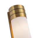 Alora - WV348218VBOP - Two Light Vanity - Willard - Vintage Brass/Opal Matte Glass