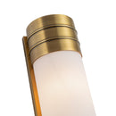 Alora - WV348218VBOP - Two Light Vanity - Willard - Vintage Brass/Opal Matte Glass