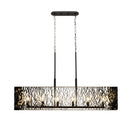 Six Light Linear Pendant<br /><span style="color:#4AB0CE;">Entrega: 4-10 dias en USA</span><br /><span style="color:#4AB0CE;font-size:60%;">PREGUNTE POR ENTREGA EN PANAMA</span><br />Collection: Estela<br />Finish: Matte Black/French Gold