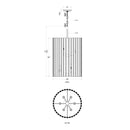 Varaluz - 387F06MBW - Six Light Foyer Pendant - Suratto - Matte Black/Medium Walnut