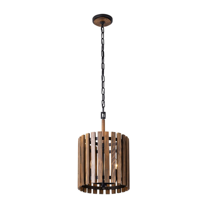 Two Light Pendant<br /><span style="color:#4AB0CE;">Entrega: 4-10 dias en USA</span><br /><span style="color:#4AB0CE;font-size:60%;">PREGUNTE POR ENTREGA EN PANAMA</span><br />Collection: Suratto<br />Finish: Matte Black/Medium Walnut