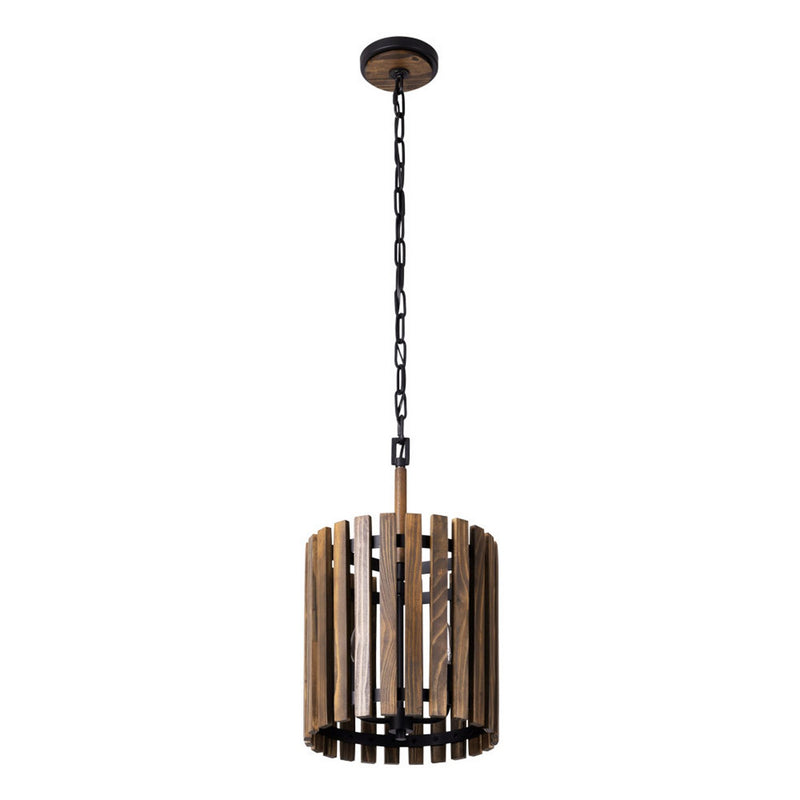 Two Light Pendant<br /><span style="color:#4AB0CE;">Entrega: 4-10 dias en USA</span><br /><span style="color:#4AB0CE;font-size:60%;">PREGUNTE POR ENTREGA EN PANAMA</span><br />Collection: Suratto<br />Finish: Matte Black/Medium Walnut