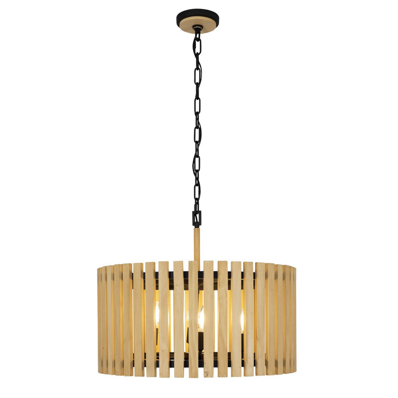 Six Light Pendant<br /><span style="color:#4AB0CE;">Entrega: 4-10 dias en USA</span><br /><span style="color:#4AB0CE;font-size:60%;">PREGUNTE POR ENTREGA EN PANAMA</span><br />Collection: Suratto<br />Finish: Matte Black/Honey Blonde