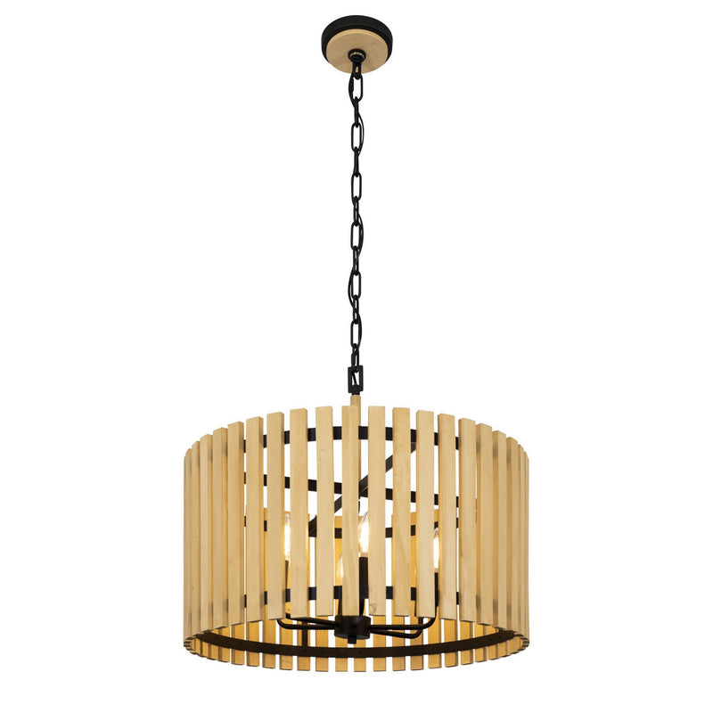 Six Light Pendant<br /><span style="color:#4AB0CE;">Entrega: 4-10 dias en USA</span><br /><span style="color:#4AB0CE;font-size:60%;">PREGUNTE POR ENTREGA EN PANAMA</span><br />Collection: Suratto<br />Finish: Matte Black/Honey Blonde