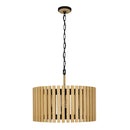 Six Light Pendant<br /><span style="color:#4AB0CE;">Entrega: 4-10 dias en USA</span><br /><span style="color:#4AB0CE;font-size:60%;">PREGUNTE POR ENTREGA EN PANAMA</span><br />Collection: Suratto<br />Finish: Matte Black/Honey Blonde