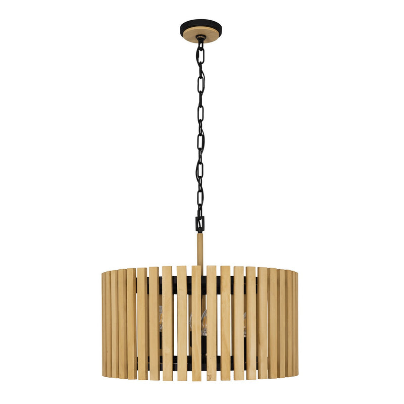 Six Light Pendant<br /><span style="color:#4AB0CE;">Entrega: 4-10 dias en USA</span><br /><span style="color:#4AB0CE;font-size:60%;">PREGUNTE POR ENTREGA EN PANAMA</span><br />Collection: Suratto<br />Finish: Matte Black/Honey Blonde