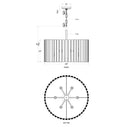 Varaluz - 387P06MBH - Six Light Pendant - Suratto - Matte Black/Honey Blonde