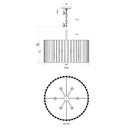 Varaluz - 387P06MBW - Six Light Pendant - Suratto - Matte Black/Medium Walnut