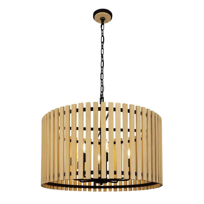 Eight Light Pendant<br /><span style="color:#4AB0CE;">Entrega: 4-10 dias en USA</span><br /><span style="color:#4AB0CE;font-size:60%;">PREGUNTE POR ENTREGA EN PANAMA</span><br />Collection: Suratto<br />Finish: Matte Black/Honey Blonde