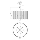 Varaluz - 387P08MBW - Eight Light Pendant - Suratto - Matte Black/Medium Walnut