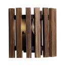 One Light Wall Sconce<br /><span style="color:#4AB0CE;">Entrega: 3-4 semanas en USA</span><br /><span style="color:#4AB0CE;font-size:60%;">PREGUNTE POR ENTREGA EN PANAMA</span><br />Collection: Suratto<br />Finish: Matte Black/Medium Walnut