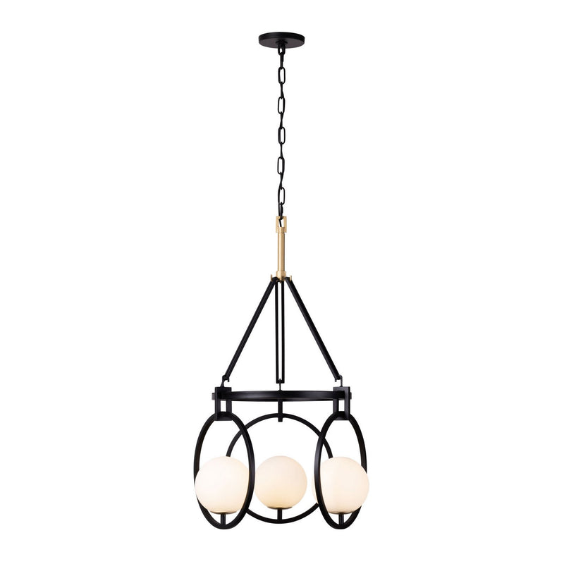 Three Light Pendant<br /><span style="color:#4AB0CE;">Entrega: 4-10 dias en USA</span><br /><span style="color:#4AB0CE;font-size:60%;">PREGUNTE POR ENTREGA EN PANAMA</span><br />Collection: Stopwatch<br />Finish: Matte Black/French Gold