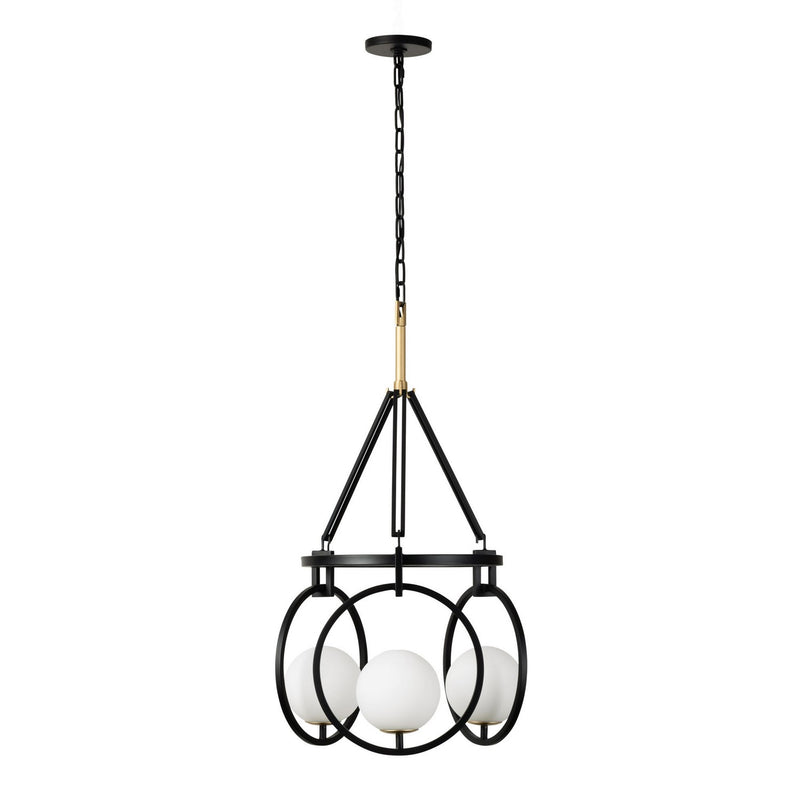 Three Light Pendant<br /><span style="color:#4AB0CE;">Entrega: 4-10 dias en USA</span><br /><span style="color:#4AB0CE;font-size:60%;">PREGUNTE POR ENTREGA EN PANAMA</span><br />Collection: Stopwatch<br />Finish: Matte Black/French Gold