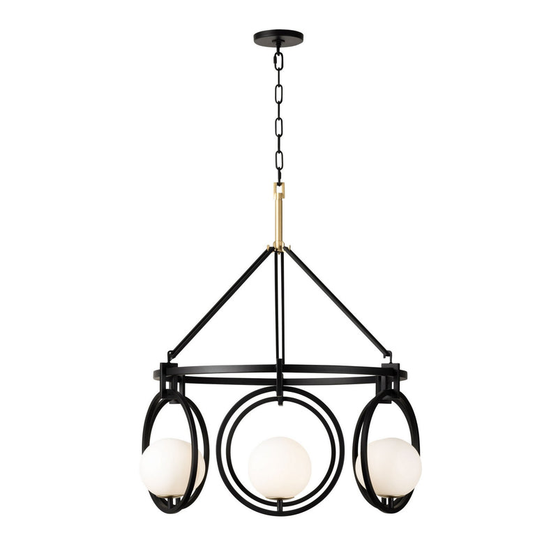 Six Light Pendant<br /><span style="color:#4AB0CE;">Entrega: 4-10 dias en USA</span><br /><span style="color:#4AB0CE;font-size:60%;">PREGUNTE POR ENTREGA EN PANAMA</span><br />Collection: Stopwatch<br />Finish: Matte Black/French Gold