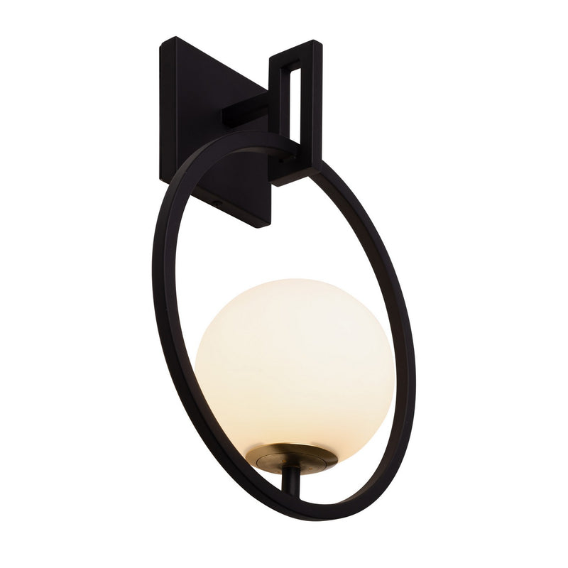 One Light Wall Sconce<br /><span style="color:#4AB0CE;">Entrega: 4-10 dias en USA</span><br /><span style="color:#4AB0CE;font-size:60%;">PREGUNTE POR ENTREGA EN PANAMA</span><br />Collection: Stopwatch<br />Finish: Matte Black/French Gold