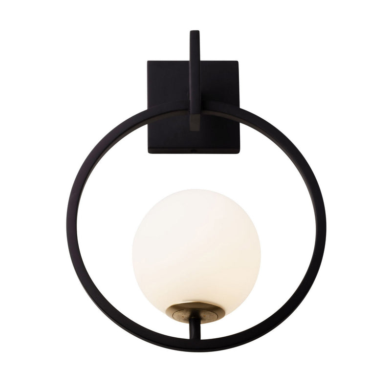 One Light Wall Sconce<br /><span style="color:#4AB0CE;">Entrega: 4-10 dias en USA</span><br /><span style="color:#4AB0CE;font-size:60%;">PREGUNTE POR ENTREGA EN PANAMA</span><br />Collection: Stopwatch<br />Finish: Matte Black/French Gold