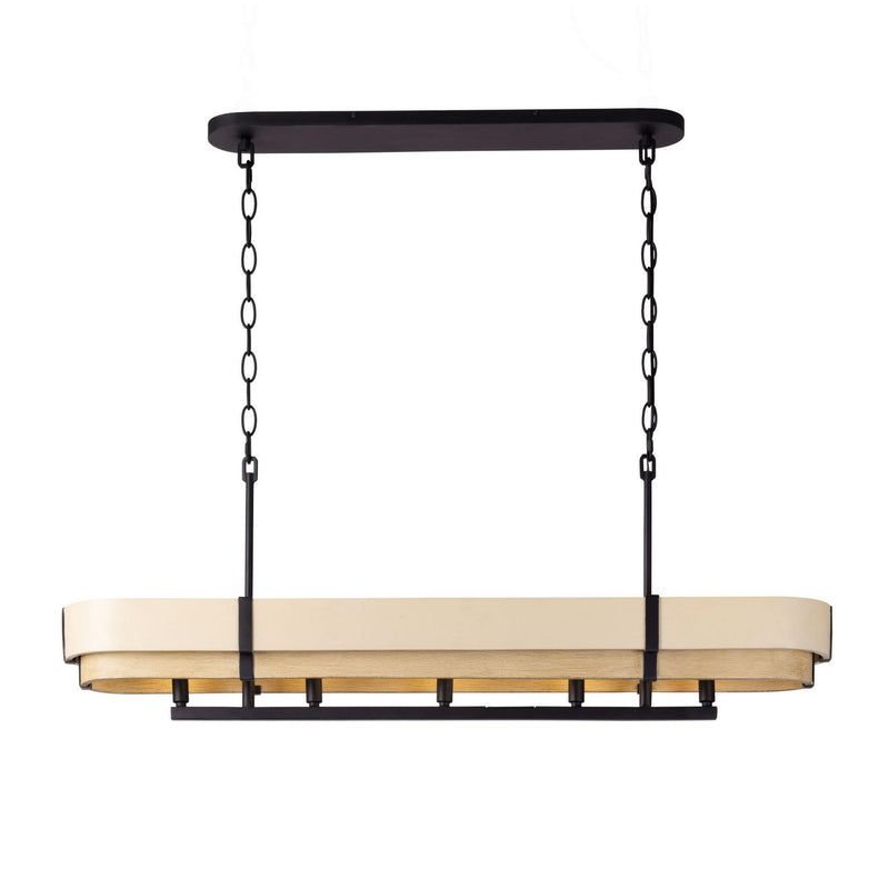 Five Light Linear Pendant<br /><span style="color:#4AB0CE;">Entrega: 4-10 dias en USA</span><br /><span style="color:#4AB0CE;font-size:60%;">PREGUNTE POR ENTREGA EN PANAMA</span><br />Collection: Blonde Moment<br />Finish: Matte Black/Honey/Medium Oak