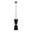 Two Light Pendant<br /><span style="color:#4AB0CE;">Entrega: 4-10 dias en USA</span><br /><span style="color:#4AB0CE;font-size:60%;">PREGUNTE POR ENTREGA EN PANAMA</span><br />Collection: Mad Hatter<br />Finish: Matte Black/French Gold