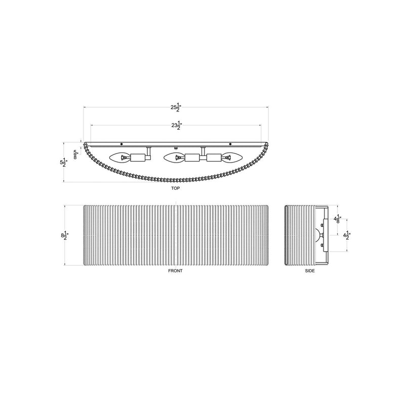 Varaluz - 391B03FG - Three Light Bath - Jacob's Ladder - French Gold