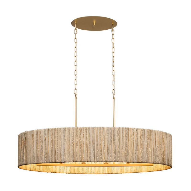 Six Light Linear Pendant<br /><span style="color:#4AB0CE;">Entrega: 7-8 semanas en USA</span><br /><span style="color:#4AB0CE;font-size:60%;">PREGUNTE POR ENTREGA EN PANAMA</span><br />Collection: Jacob's Ladder<br />Finish: French Gold