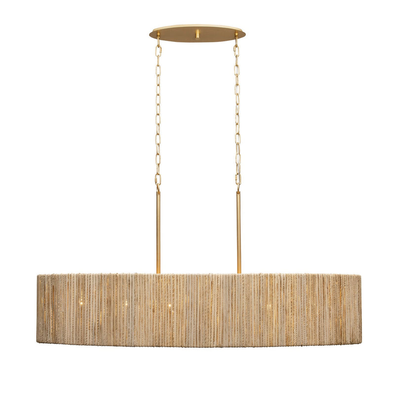 Six Light Linear Pendant<br /><span style="color:#4AB0CE;">Entrega: 3-4 semanas en USA</span><br /><span style="color:#4AB0CE;font-size:60%;">PREGUNTE POR ENTREGA EN PANAMA</span><br />Collection: Jacob's Ladder<br />Finish: French Gold